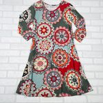 Womens Floral Print Dress 3/4 Sleeve Casual A Photo 13