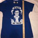 Anvil RBG In Ruth We Trust Blue Ladies Shirt SZ M Photo 4