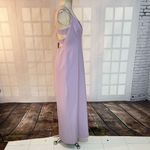 Aidan Mattox Aidan by lilac purple plunge neck cage back column gown size 10 Photo 6