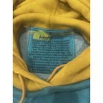 Aviator Nation  Unisex 7 Stripe Teal Blue Green Cropped Hoodie Photo 2