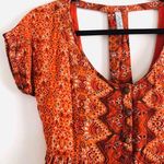 Free People Orange Sundown Babydoll Dress Photo 0