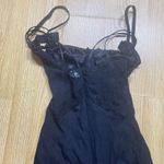 Dolce & Gabbana VTG Y2K D&G Corset Lace Up Satin Bra Black Midi Dress Sz 26 (XS) Photo 11