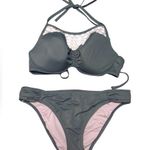 Shade & Shore  Green Bikini with Crochet Top Photo 0