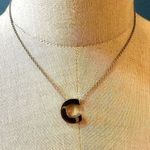 Silver tone C monogram pendant necklace Photo 0