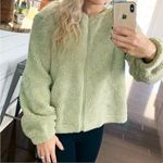 Prologue  Sage Green Boxy Sherpa Pullover Photo 1