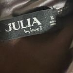 Long sleeve pleather thin material top Size XL Brown Photo 3