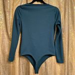 Abercrombie & Fitch Teal Sweetheart Neckline Long Sleeve Bodysuit Medium Photo 1
