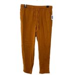 Old Navy NWT  High Rise Linen Blend Straight Leg Pants Size Medium Tiger Eye Photo 2