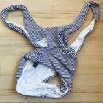 Aerie  stripe deep low back one piece NEW Photo 2