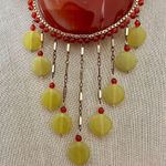 Carnelian & Stone Fringe Statement Necklace Photo 2