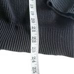 Hudson  Womens  Black Ribbed V Neck Front Button Cotton Cardigan Sweater size XL Photo 5