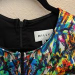 Milly  Multicolor Stained Glass Print Slim Sleeveless Sheath Dress 4 Photo 3