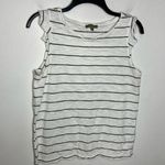Lilla P 100% cotton ruffle sleeve tank top white size medium Photo 0