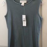 Evan Picone FINAL MARKDOWN NWT ladies ultra suede trimmed ribbed tank top sml Photo 0