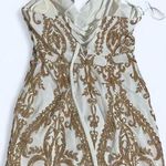 Elegant Gold Embellished Prom Dress Size 18 Photo 1