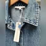 Olivaceous Denim Button-Up oversized size S/M Photo 3