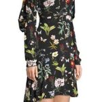 Joie  Tamarice A-Line Long Sleeve Dress in Floral Caviar Black Size 4 NEW Photo 0