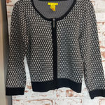 Catherine Malandrino  Black and White Geometric Cardigan Photo 0