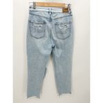 American Eagle  Comfort Stretch Waistband Mom Jeans Light Wash Distressed Size 2 Photo 1