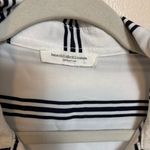 Beach Lunch Lounge Womens Gia Nautical Stripe Lace Up Top White Blue Size Medium Photo 2