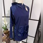 Under Armour NWT WOMEN LOOSE CROSS TOWN ANORAK NAVY JACKET WINDBREAKER COAT top Photo 1