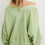 Aerie House Party oversized Cropped sweatshirt in Festive Ticket Green Photo 15