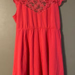 SheIn Pink Floral Lace Short Sleeve Cutout Back High Neck Dress 4XL NWOT Photo 0