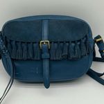 Fossil  Kendall Fringe Western Casual Boho Crossbody Blue Bag Photo 2