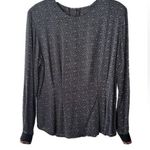 Vintage Floral Blouse Cottage Soft Modest Feminine Retro Layering Dark Academia Gray Size 10 Photo 0