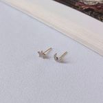 Boutique NEW Dainty Moon &ā Star Stud Earrings | 18k Gold Photo 9