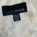 Lucy Paris New‎  Gathered Crop Top Floral Blouse Sleeves Ruffle size L Coquette Photo 3