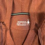 Smartwool  Hoodie Womens XS Waffle Knit Pecan Brown LS Merino Wool Blend Shirt Photo 2