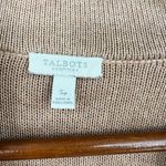 Talbots Camel Brown Long sleeve wool Sweater cardigan Coat Pockets small petite Photo 2