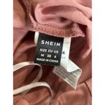 SheIn  Mauve Chiffon Romper Sheer Tie Straps Beads Lined‎ Size Medium Back Zip Photo 4