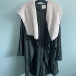 Silence + Noise  Asymmetrical Sherpa Lined Hooded Green Oversized Parka SZ XS Photo 0