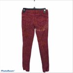 Bullhead Black Leopard Print Skinny Jeans Red Pink Orange Size 5 EUC Photo 7