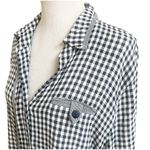 Jamie Brooke Vintage Women’s Gingham Button Down Blouse Size 18w/20w Black White Photo 9