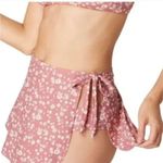 ANDIE Swim Sarong Bottom Side Tie Skirt Coverup Ditsy Floral Rose Pink Size L Photo 0