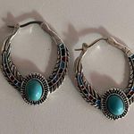 Handmade Multicolored Boho Stone Decor Earrings – Stainless Steel Photo 0