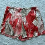 H&M Pink and Red Breezy Drawstring Tropical Floral Print Size Medium Photo 0