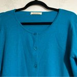 WoolOvers Cashmere Merino Crew Neck Cardigan Blue Size Large Photo 3