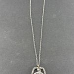 VTG Signed Arthur Pepper Purse Locket ART Necklace OPENS Cute Silver Tone Photo 0