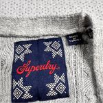 Superdry  Grey Chunky Cable Knit Oversized Open Cardigan Size 4 EUC Photo 2