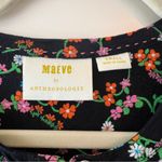 Anthropologie Black and Green Relaxed Bib Collar Blouse Photo 2