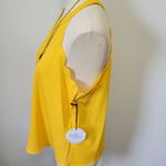 Milk and Honey mustard scalloped halter tank size large Photo 5