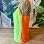 Issi Sheer Neon Yellow and Orange Tank Top Photo 1