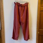 None Light red paper bag waist pants Photo 2
