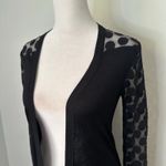 Diane Von Furstenberg  black long sleeve silk knit duster robe size P Photo 3