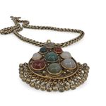 CAbi Casablanca Statement Necklace Large Pendant Semi Precious Stones Photo 3