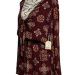 Taylor & Sage Paisley Romper Tie Front Boho Hippie Festival Medallion S Photo 2